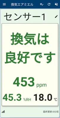 【CO2センサー】換気エアミエル android App screenshot 1